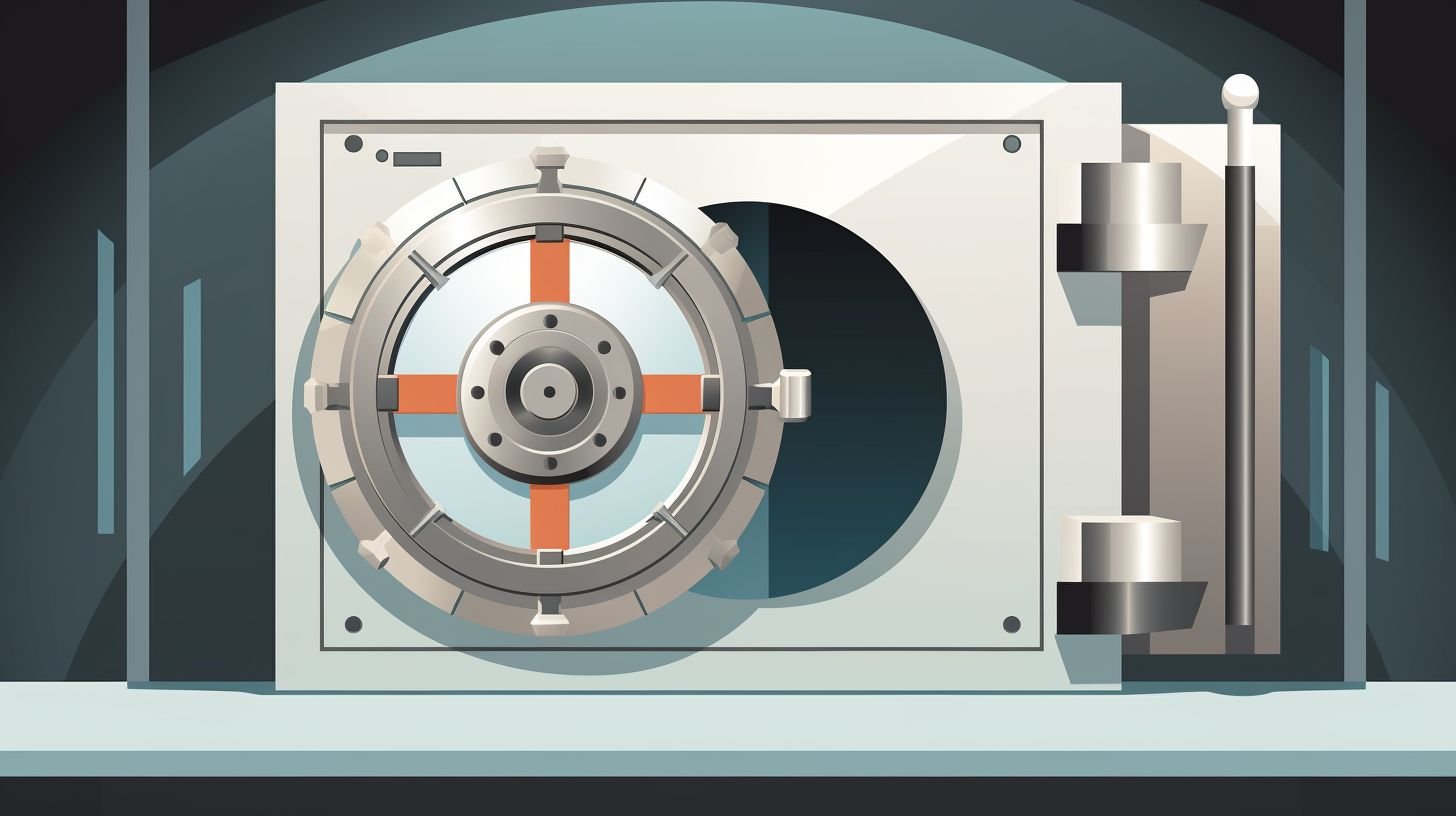 A closed bank vault symbolizing financial uncertainty.